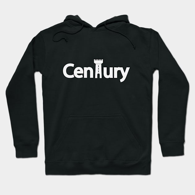 Century artistic text design Hoodie by BL4CK&WH1TE 